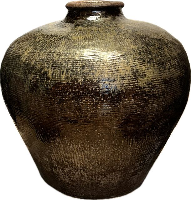 Vintage Glazed Wine Jar Pot Large 20" x 20"