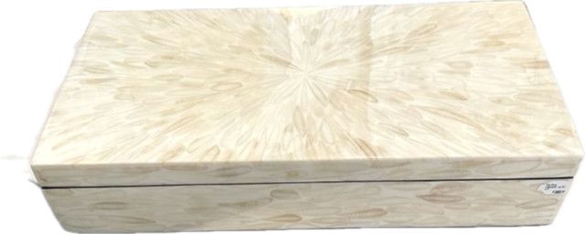 Box Bone Lacquered  Lg,16" x 8"