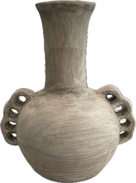 Vase, Natural Clay, Artisan Made, Indonesia, Not Waterproof