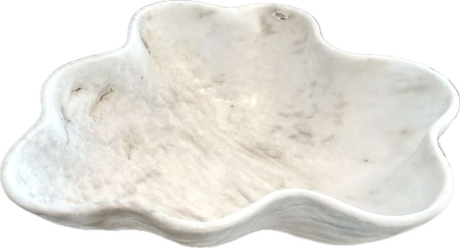Onyx Bowl, Scalloped Whites / Creams /Grays