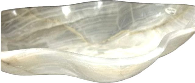 Onyx Bowl, Off Whites / Tans 15 x 10 x 5