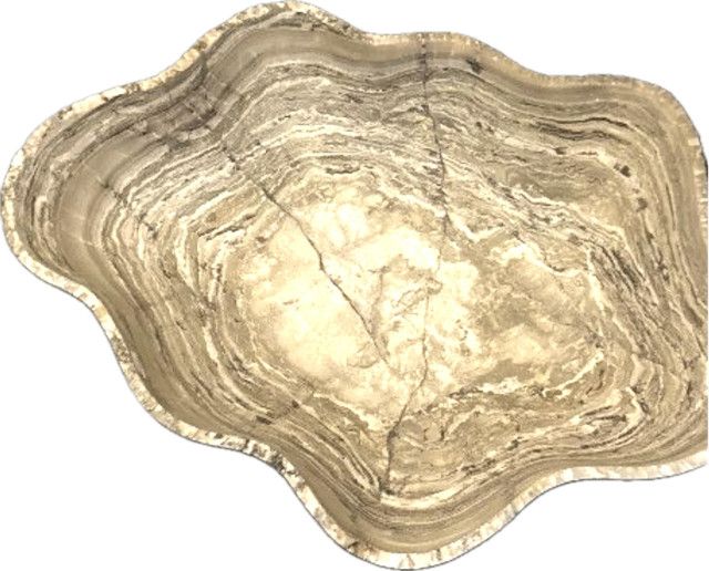 Onyx Bowl, Gray, 23x17x6"h