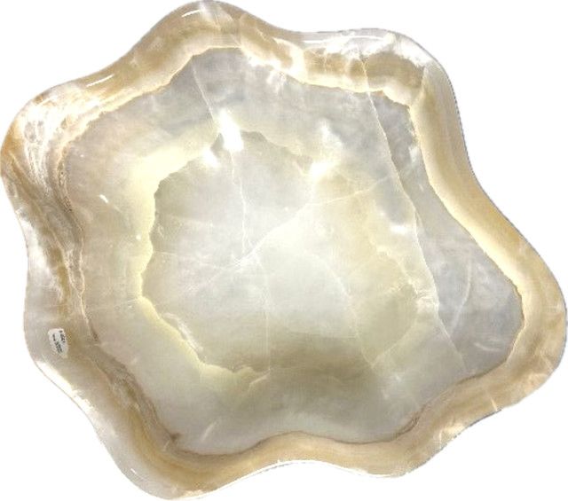 Onyx Bowl, Off White / Creams / Tans 16x14x5"h