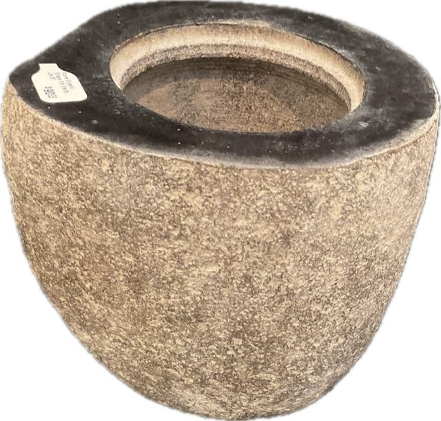 Stone Organic Shape Pot Vanity Jar 5"