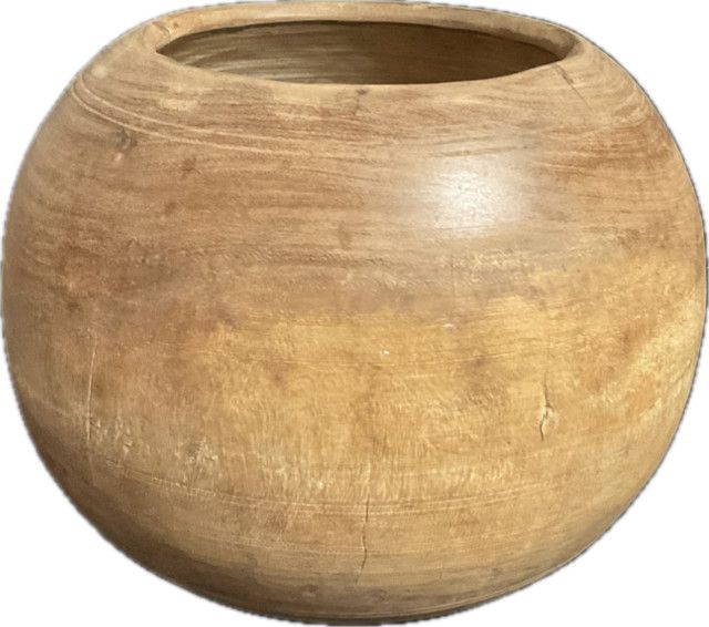 Cooking Round Pot Wood c.1960’s 9”