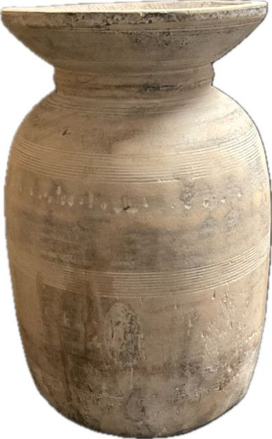 Oil Pot Vintage Wood 12.75”