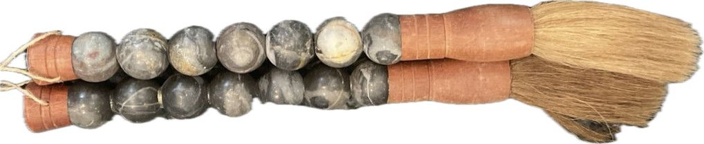 Calligraphy Brush Charcoal 7 Round Charcoal Stained Stone