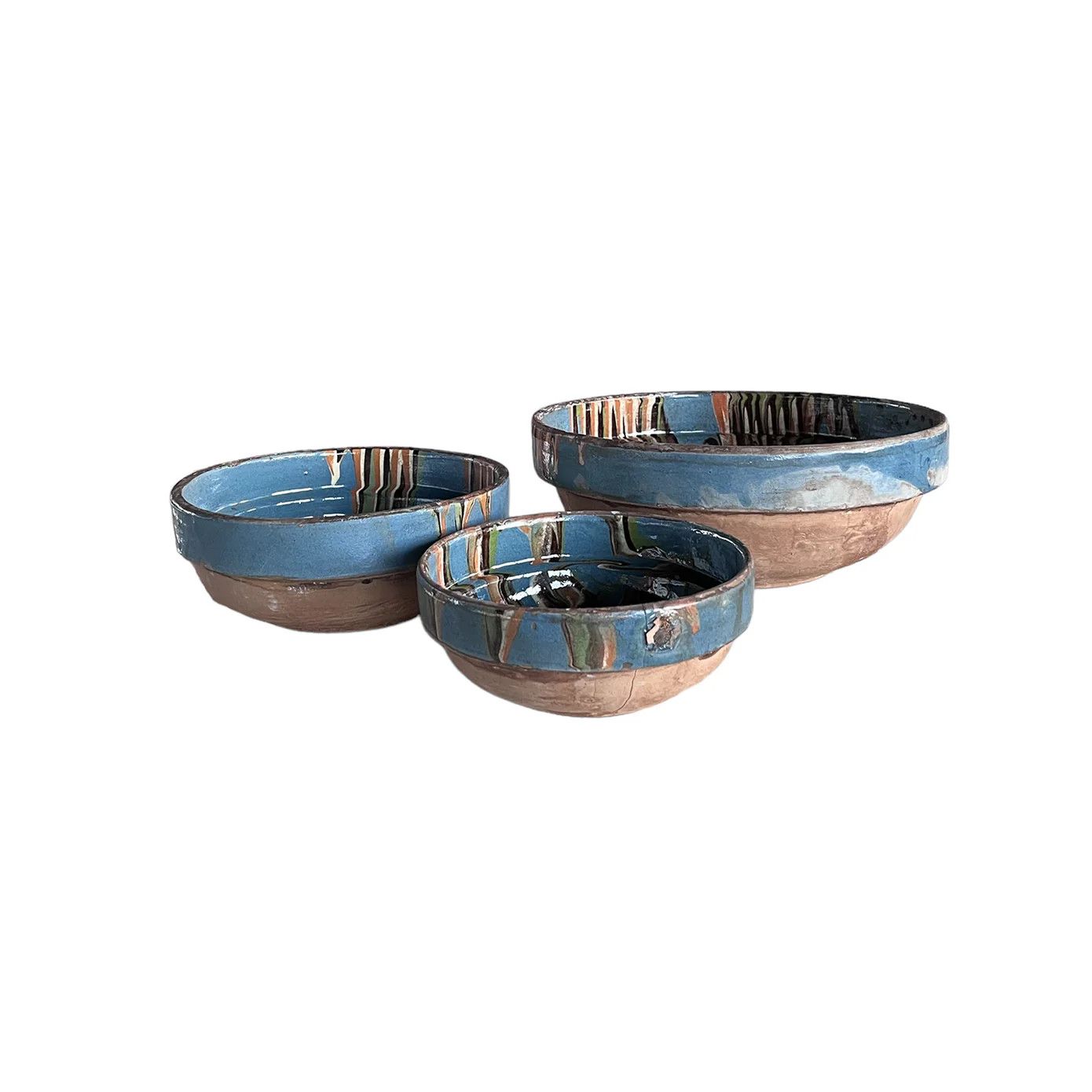 Cottage Crafted Bowl, Marbleized Blue