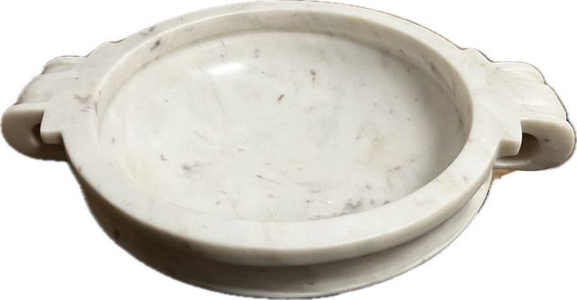 Large Marble Augustan Bowl w/Handles 17" W