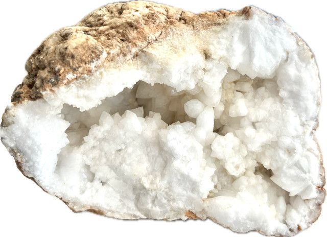 White Quartz  Geode 5.5" x 4"