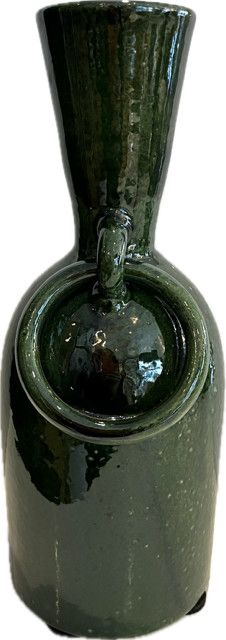 Tamegroute Emerald Loop Vase , 5''x5''x12''