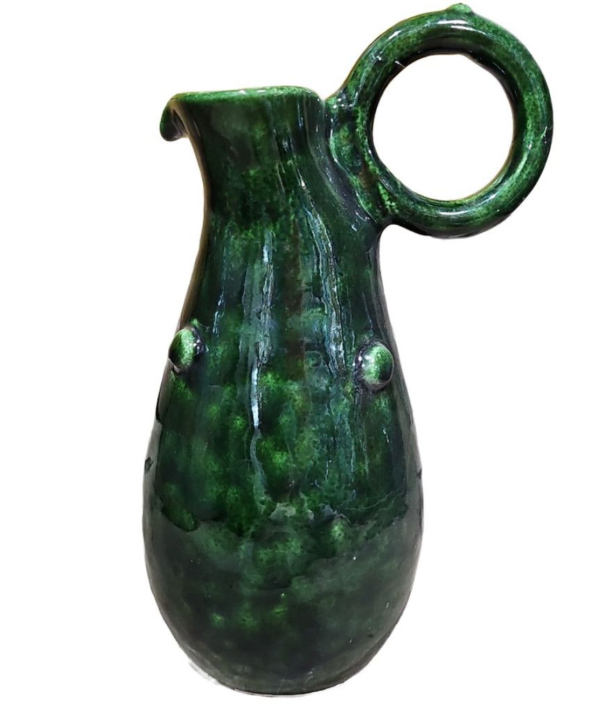 Tamegroute Ring-Handled Pitcher , 7''x5''x12''