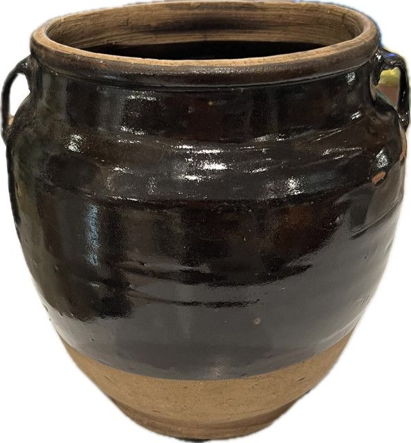 Mid 20th C. Chinese Porcelain Food Jar  7''x7''x7''