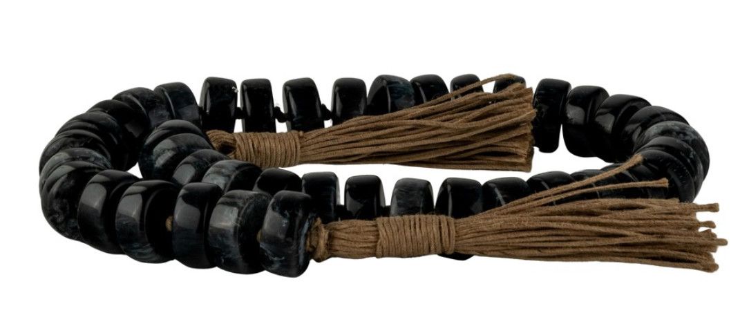 Midnight Resin Bead Garland , 31''x1''x1''