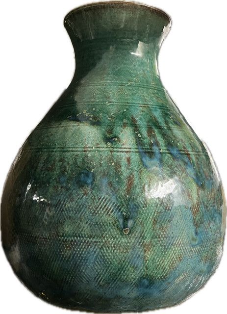 Emerald Glaze Gourd Vase 9''x9''x12''