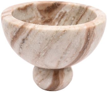 Marble Bowl On Rounded Base 8''x8''x6''