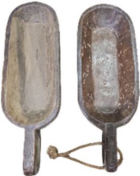 Antique Wood Rice Server, decorative 22 x 7 x 4