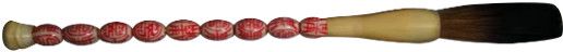 Calligraphy Brush red oval 1" x 12"