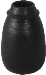 Vintage Dark Wood Water Pot  9''x9''x14''