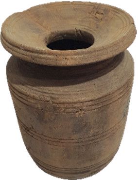 Vintage Wood Oil Pot w/ Lip 11 x 10 x 10