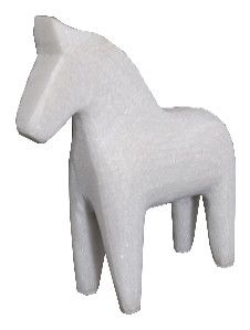 White Marble Horse Sm 7''x2''x7''