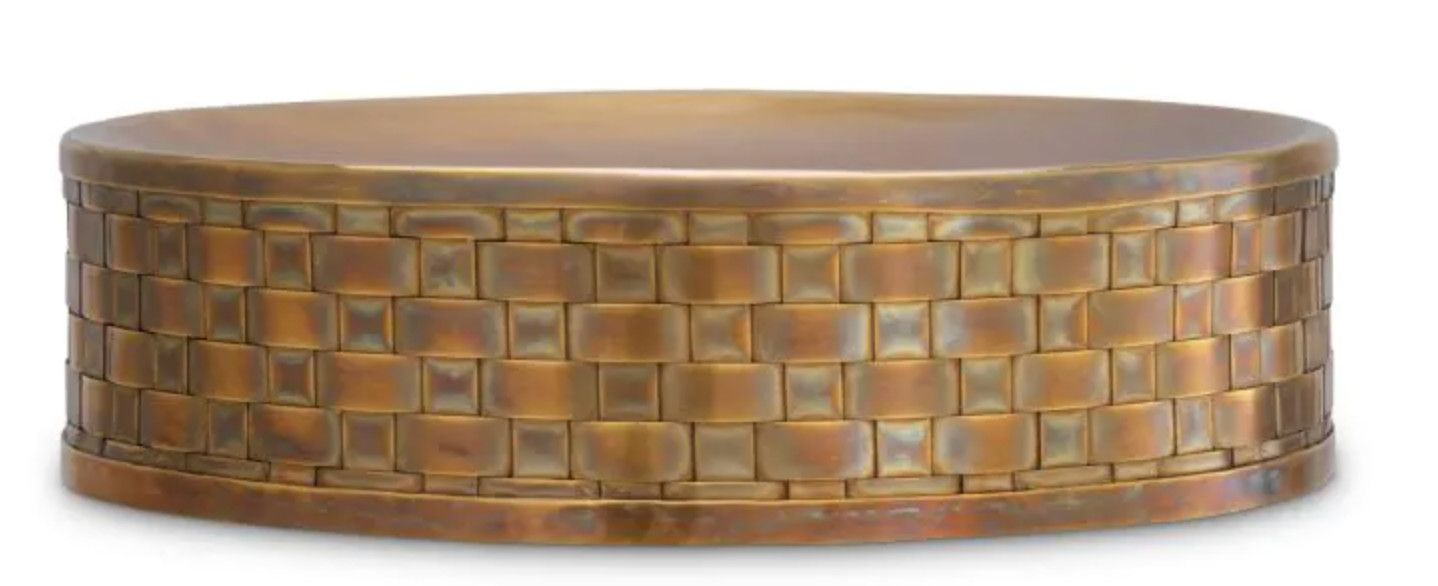 Bowl, Low Woven Brass Edge Ø 12.01″ | H. 3.15″