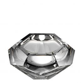 Bowl, Gray Cut Glass Diamond Shape W. 7.87″ | H. 3.74″
