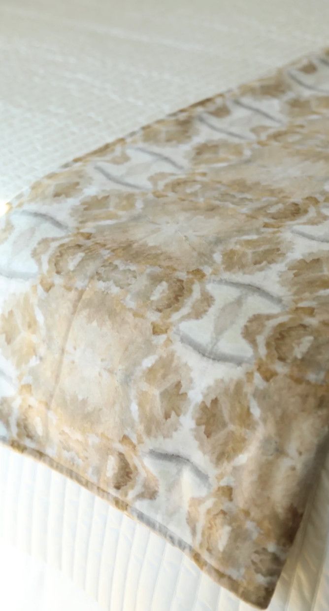 Throw, Luxury Velvet, Bronze,Gray,Tan, Made in England, 55” x 75”