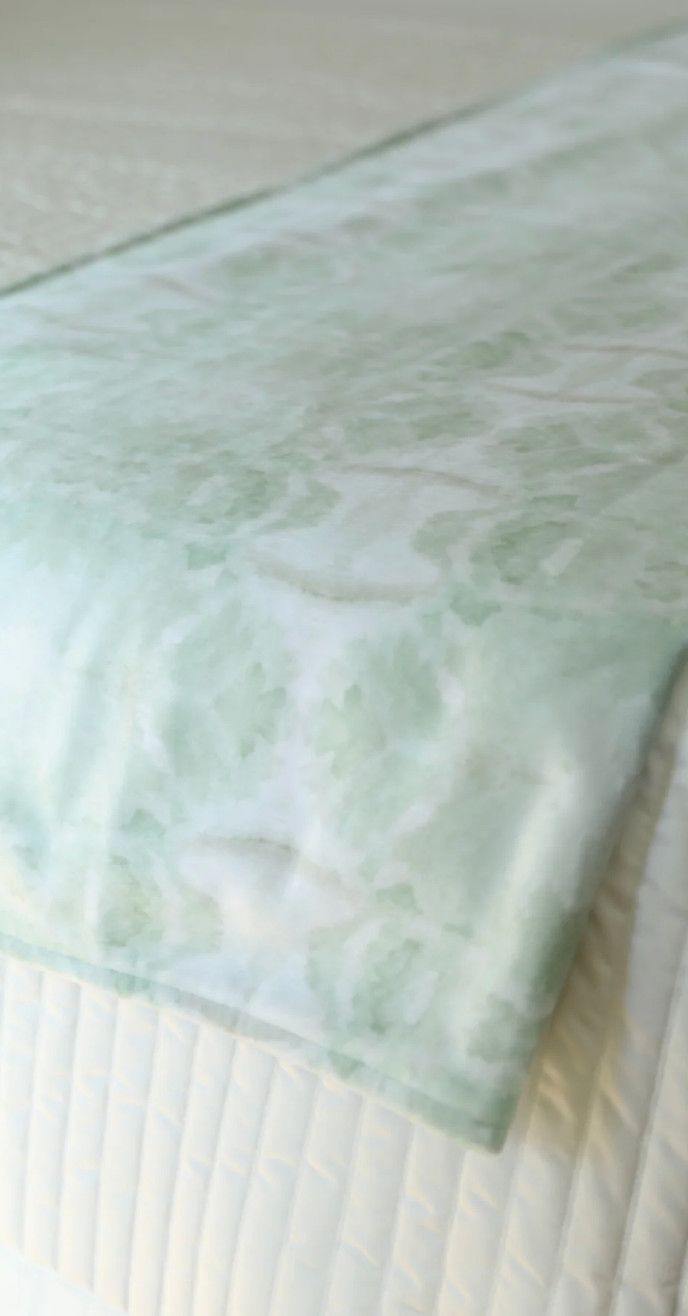 Throw, Luxury Velvet, Lt Green, Made in England, 55” x 75”