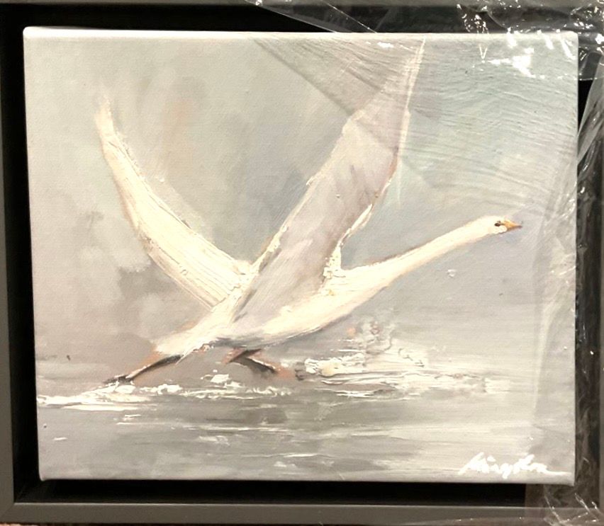 Original Art, 8 x 10 Dk Gray Frame, Taking Flight