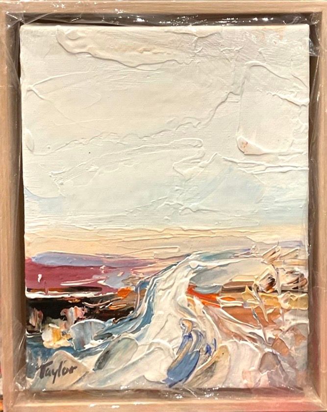 Original Art, 8 x 10 framed abstract, Natural Wood