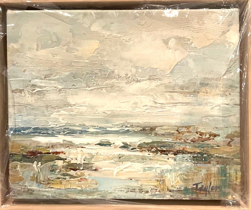 Original Art, 8 x 10 framed abstract, Lt Wood Frame