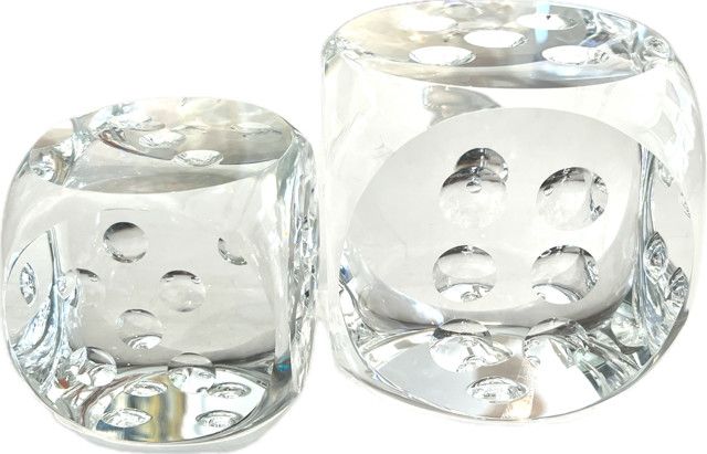 Lg Luxe Crystal Dice 4''x4''x4''