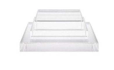 Acrylic Square Base 4 in - 2 in H