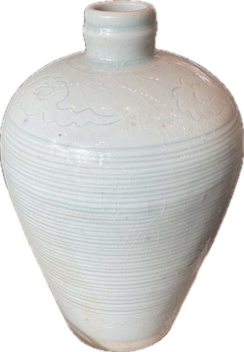 Celadon Small Plum Vase 7.5"H x 5"W