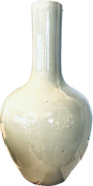 Mint Green Globular Vase 18"H x 9"W