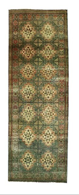 Runner Pale Green/Pink 3.6 x 9.11'