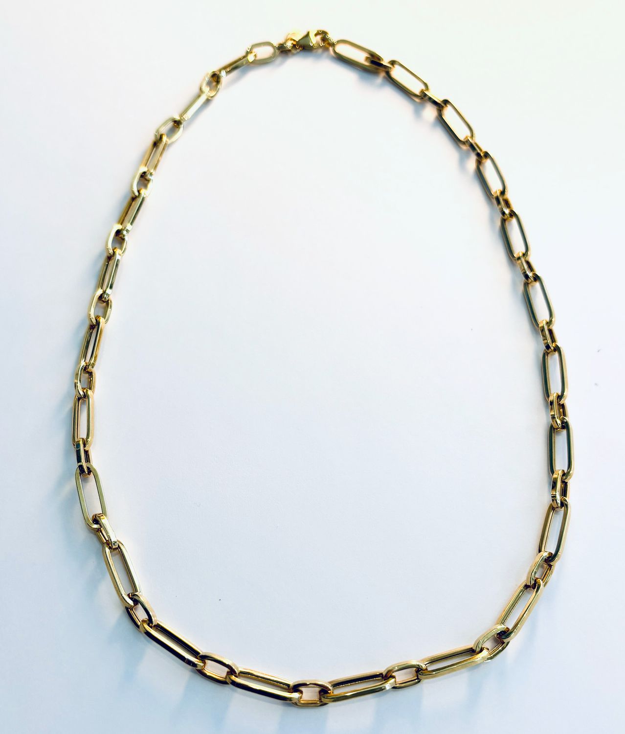 Necklace, 14k Chunky Paperclip with Lobster Clasp, 18"