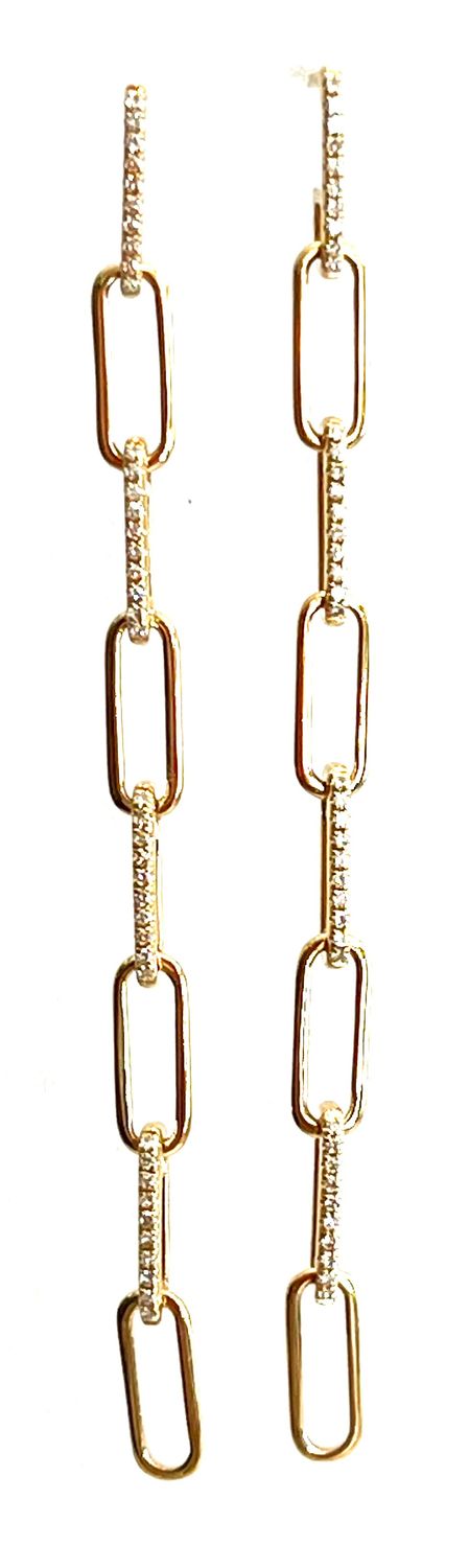 Earrings, Dangle Paperclip .16 dia, 14k YG