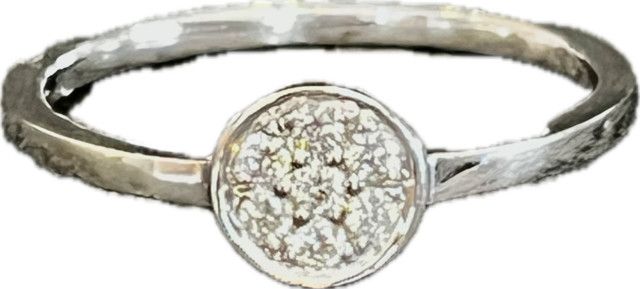 Ring, 6.5 14kWG with Pavé Circle, .11ctw