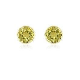 Earrings  Olive Quartz (12.0 cts), 18k YG Vermeil