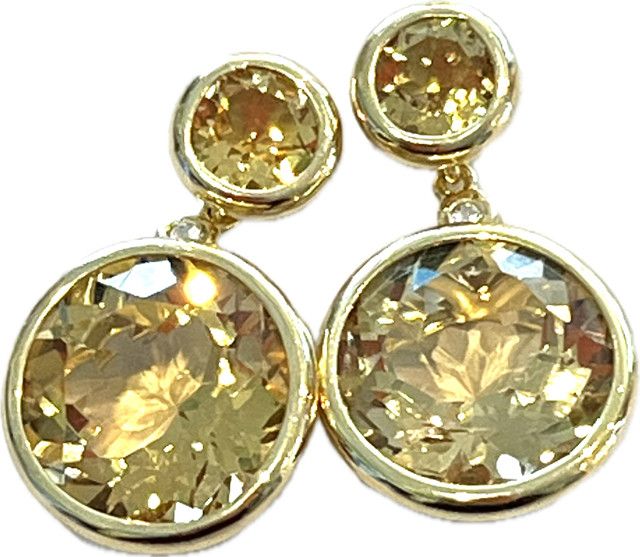 Earrings  Citrine (14.1 cts), 18k YG Vermeil