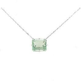 Necklace  Praziolite 12.7 ct, 18k WG Vermeil
