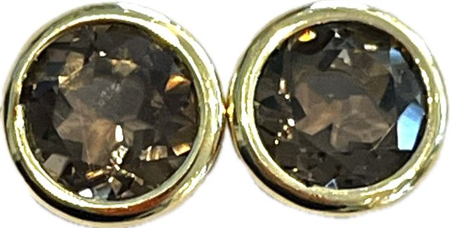 Earrings  Smoky Quartz (12.0 cts), 18k YG Vermeil