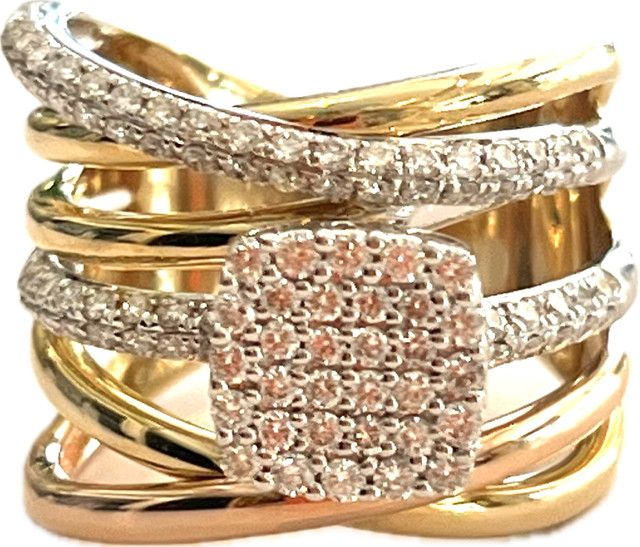 Ring Sz 6.5, 14KYG &amp; Diamond Wrap 102 RDDW.86, 9.75G