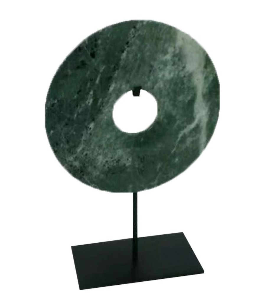 Green Stone Disk on Stand, Sm
