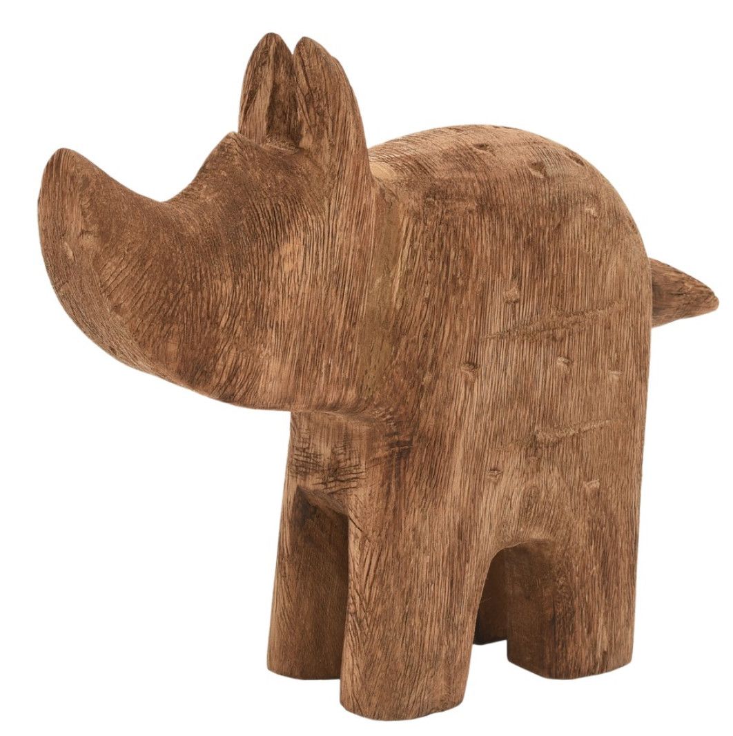 Whimsical Rhino Hand Carved Small
