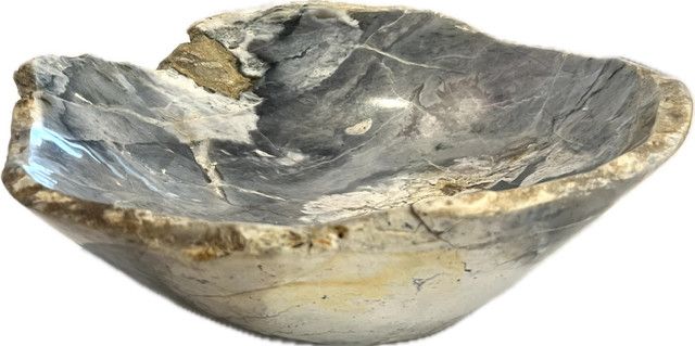 SOLD Bowl Jasper Semi Precious Stone 9" x 7" x 3"