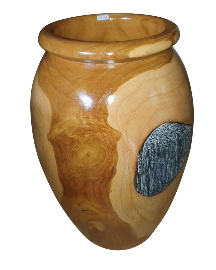 Vase 'Guci' Pot Tectona Grandis Wood