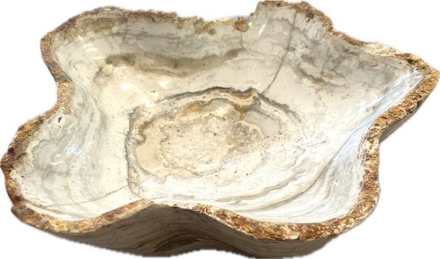 Bowl Jasper Semi Precious Curly Organic 13"L x 12"W x 4"D